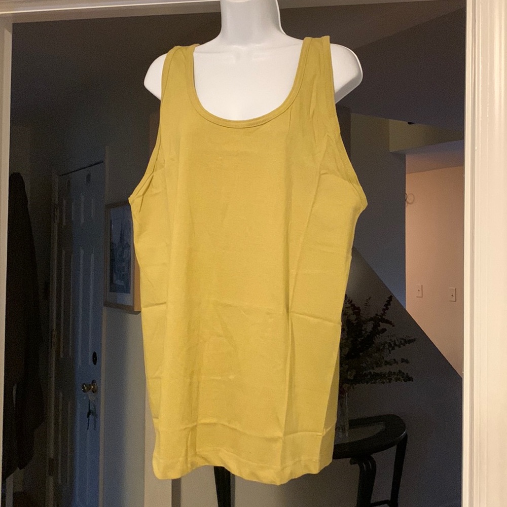 NWT Celadon Sleeveless Cotton Medium Tank by Forum